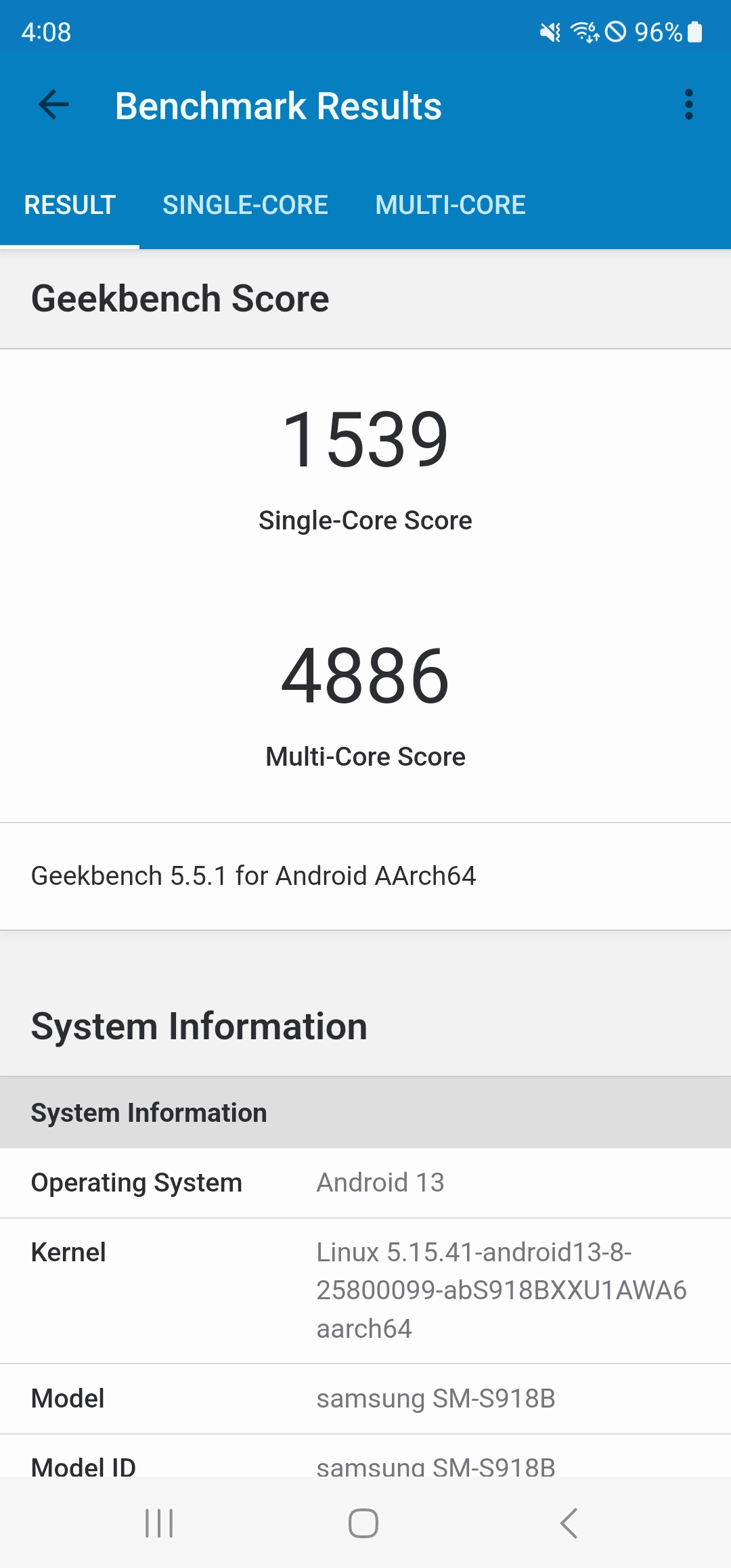 Screenshot 20230213 160840 Geekbench 5